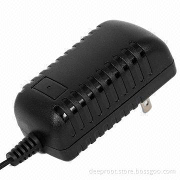 AC/DC Switching Adapter for CCTV Cameras with 18W Maximum Output Power, USA Plug, UL Mark